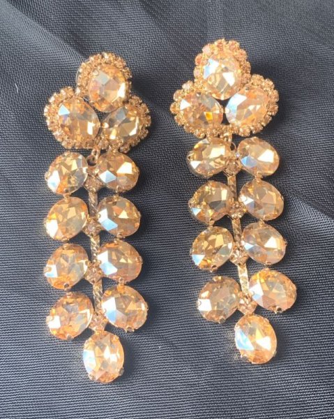 画像4: クリスタルピアス(ゴールド) (4)