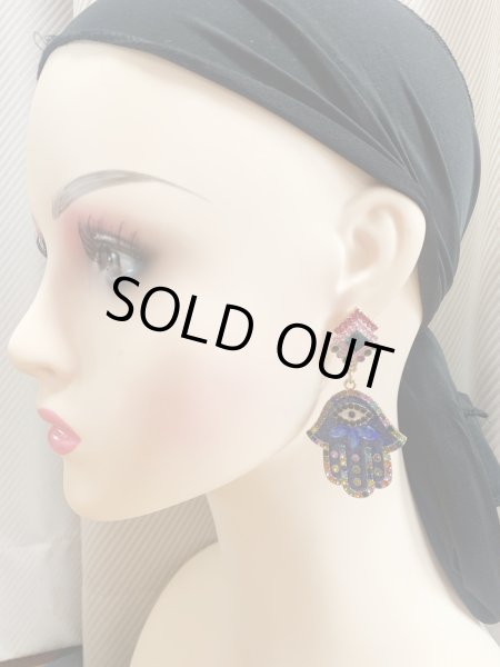 画像2: ハムサクリスタルピアス (2)
