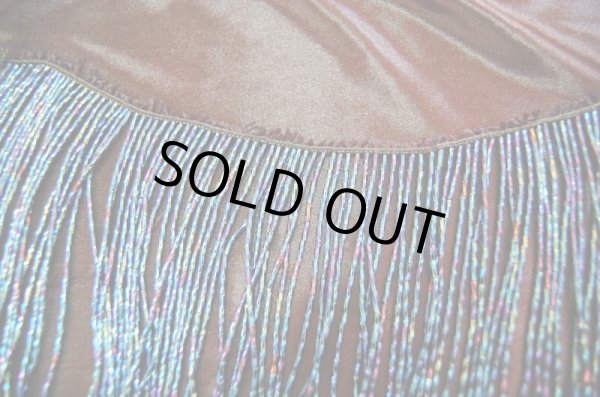 画像3: ビーズフリンジ オーロラミッドナイトブルー(1m×20ｃｍ) (3)