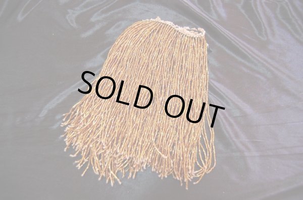 画像2: ビーズフリンジ ゴールドブラウン(1m×20ｃｍ) (2)