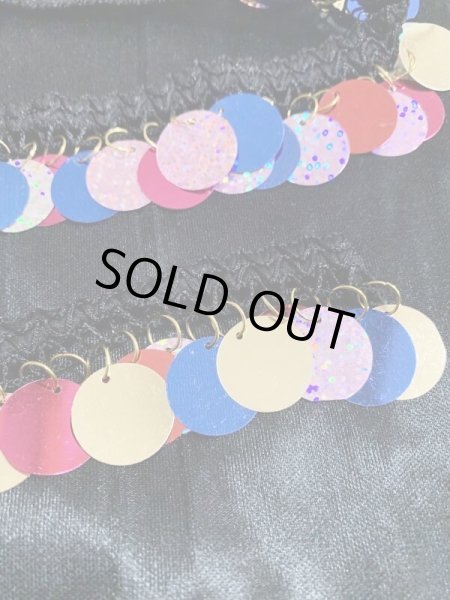 画像2: 郵送OK！プラスチックコインスパンコール　装飾テープ(マルチカラー）50cm (2)