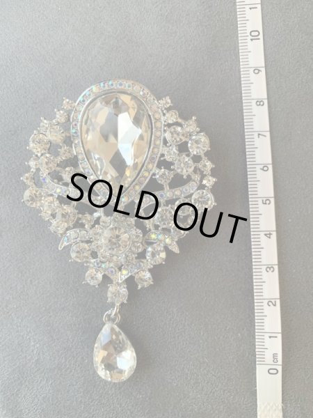 画像10: 単品郵送OK　クリスタルブローチ (10)