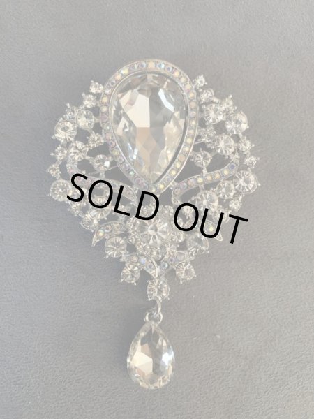 画像6: 単品郵送OK　クリスタルブローチ (6)