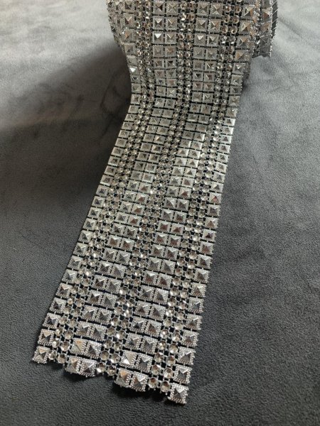 画像1: 衣装のカスタマイズに！装飾テープ（シルバー）1ｍ (1)