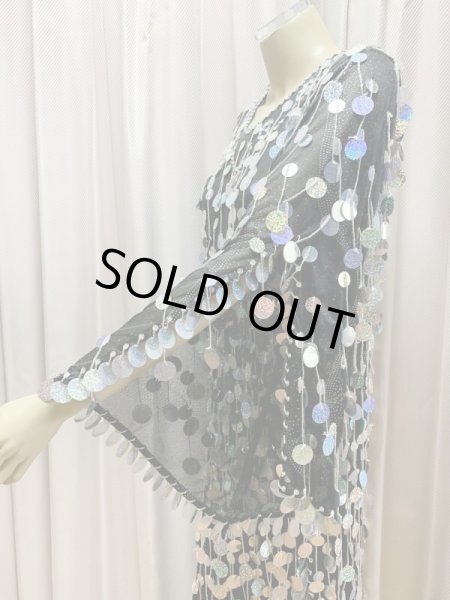 画像3: 総スパンコールガラベーヤ（ガワージー、サイーディ） (3)