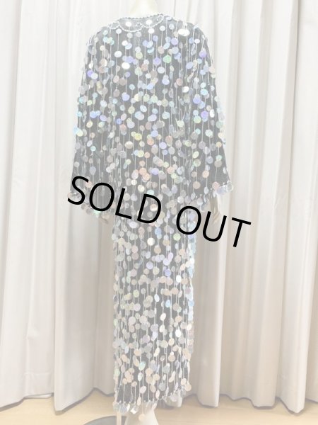 画像5: 総スパンコールガラベーヤ（ガワージー、サイーディ） (5)