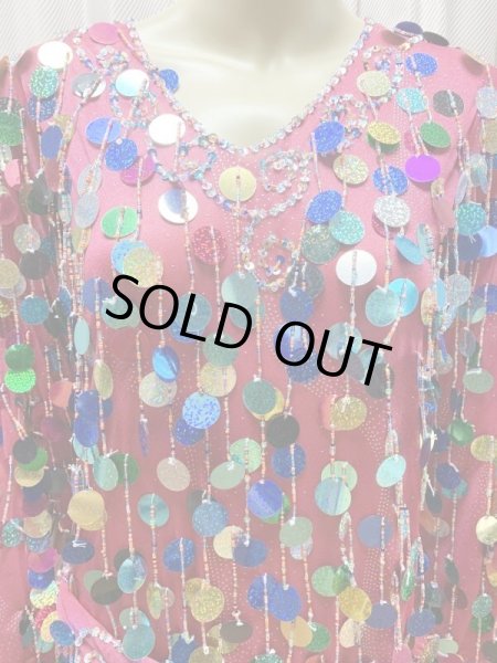 画像3: 総スパンコールガラベーヤ（ガワージー、サイーディ） (3)