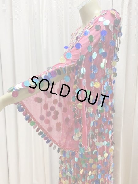 画像4: 総スパンコールガラベーヤ（ガワージー、サイーディ） (4)