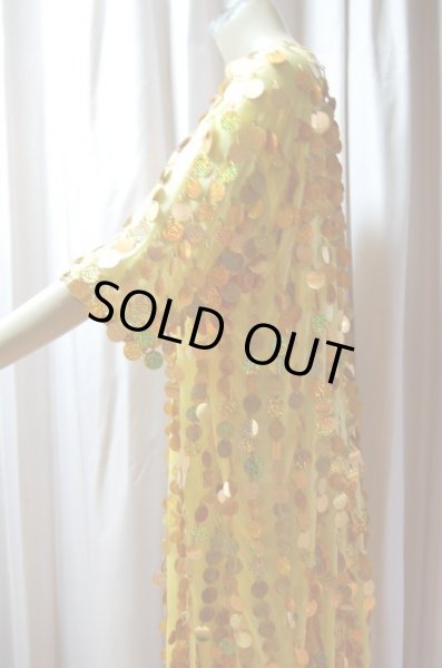 画像2: ヒップスカーフ付き総スパンコールガラベーヤ（ガワージー、シャマダン） (2)