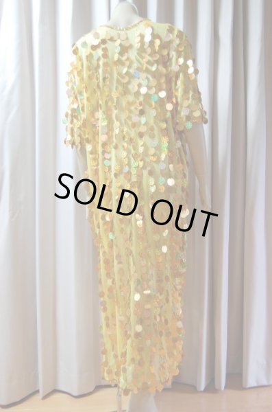 画像3: ヒップスカーフ付き総スパンコールガラベーヤ（ガワージー、シャマダン） (3)