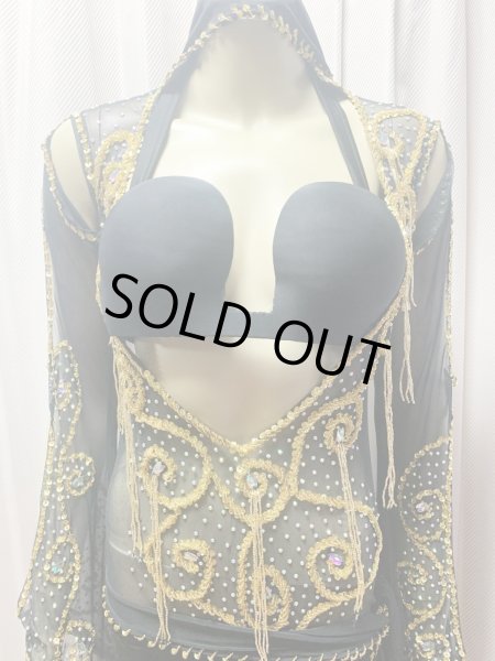 画像2: Hanine特注パワーネット生地サイーディドレス (2)