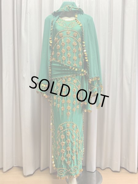 画像2: サイーディ、ガワージードレス(ヘッドベール、ヒップスカーフ付き） (2)