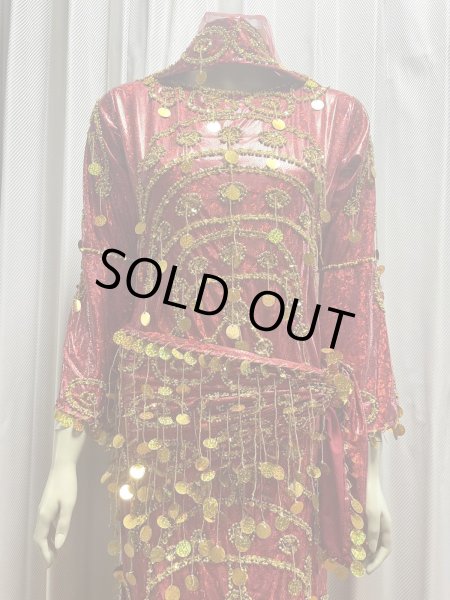 画像2: サイーディ、ガワージードレス(ヘッドベール、ヒップスカーフ付き） (2)