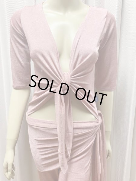 画像3: 【在庫処分SALE】チョリ＆パンツレッスンウェア（ジャンプスーツタイプ、ヒップスカーフ付き） (3)