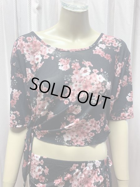 画像12: 【在庫処分SALE】フラワープリントレッスンウェア3点セット (12)