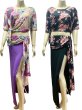 画像1: 【在庫処分SALE】フラワープリントレッスンウェア3点セット (1)