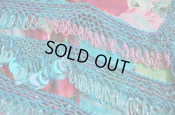 画像3: 30％OFF！！花柄シフォンビーズヒップスカーフ (3)