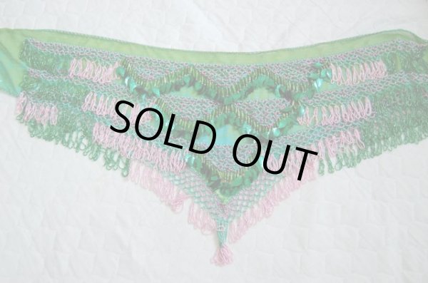 画像2: 30％OFF！！タイダイ柄シフォンビーズヒップスカーフ (2)