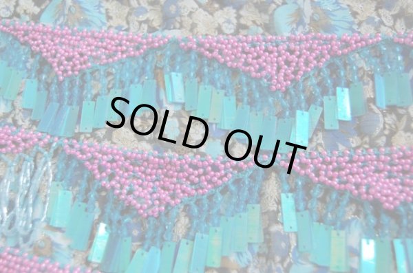 画像3: 30％OFF！！花柄シフォンビーズヒップスカーフ (3)