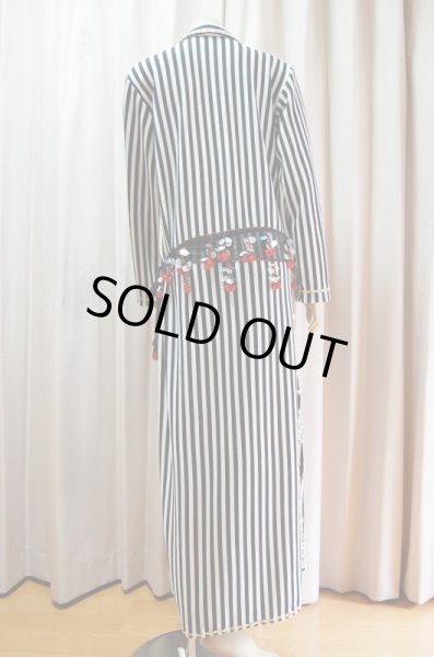画像5: Fifi Abdoスタイル　ストライプバラディドレス(襟シャツタイプ）135ｃｍ丈 (5)