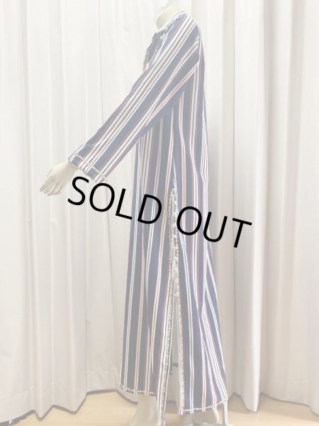 画像3: Fifi Abdoスタイル　ストライプバラディドレス(襟シャツタイプ）135ｃｍ丈 (3)