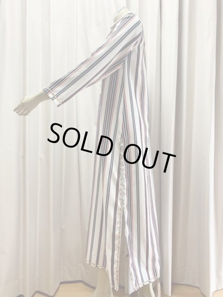 画像3: Fifi Abdoスタイル　ストライプバラディドレス(襟シャツタイプ）135ｃｍ丈 (3)