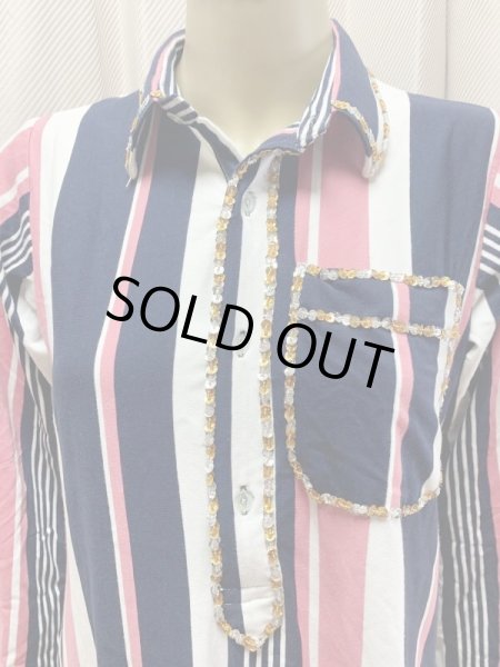 画像2: Fifi Abdoスタイル　ストレッチバラディガラベーヤ(襟シャツタイプ）135ｃｍ丈 (2)