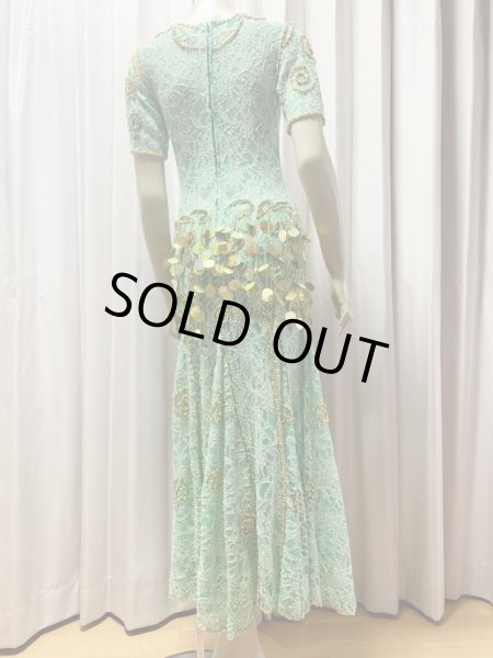 画像4: オリエンタル＆バラディ お袖付きレースワンピースドレス (4)