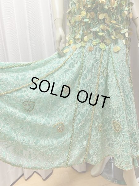 画像9: オリエンタル＆バラディ お袖付きレースワンピースドレス (9)