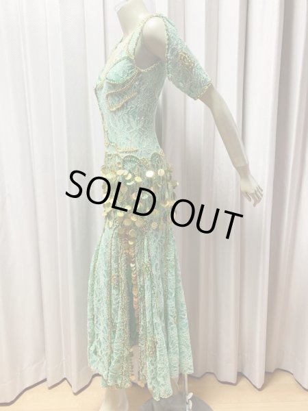 画像3: オリエンタル＆バラディ お袖付きレースワンピースドレス (3)