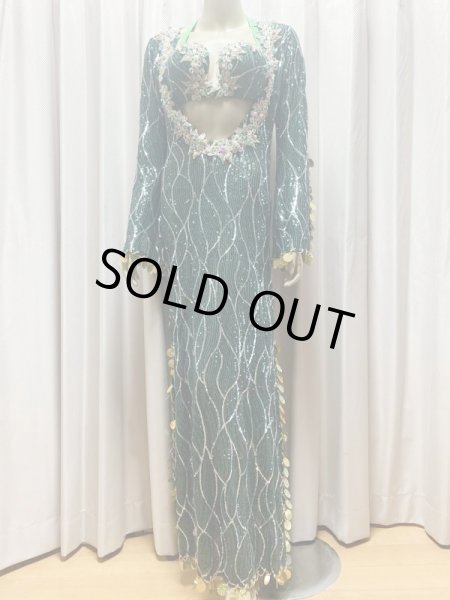 画像6: バラディ、サイーディ兼用スパンコールドレス(5点セット） (6)