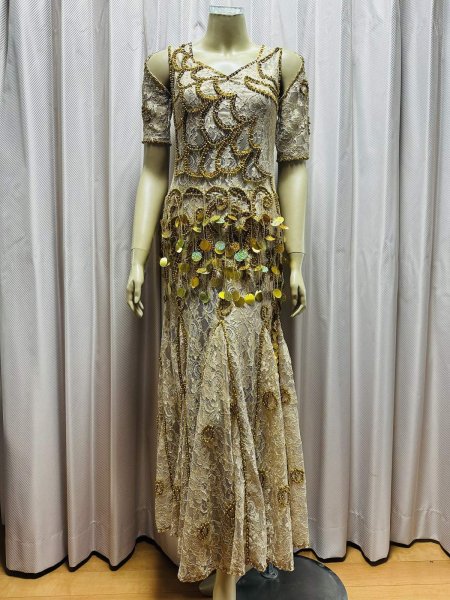 画像1: アワーレム＆バラディ お袖付きレースワンピースドレス (1)