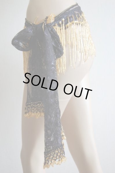 画像2: ビーズフリンジヒップスカーフ (2)