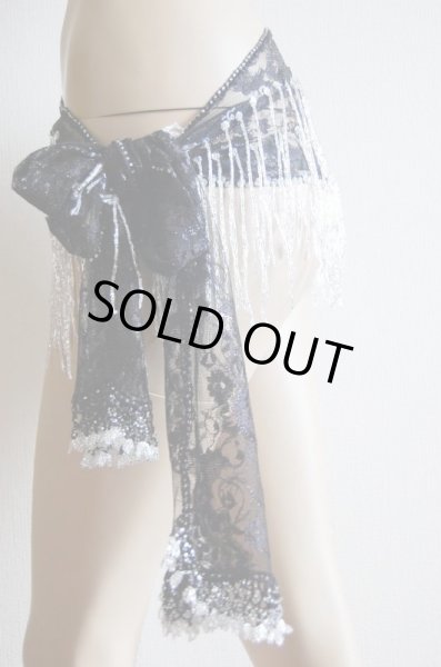 画像2: ビーズフリンジヒップスカーフ (2)