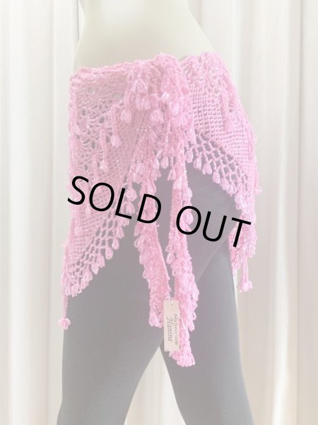 画像2: かぎ編みビーズヒップスカーフ (2)