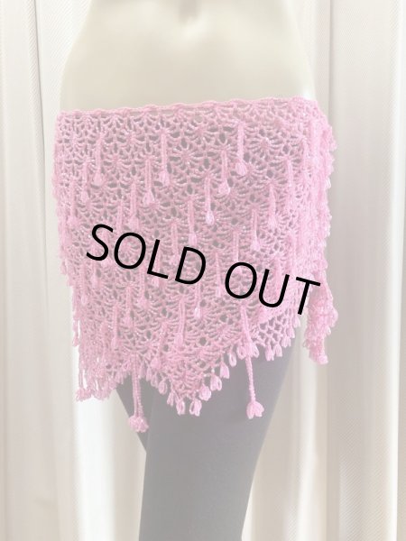 画像1: かぎ編みビーズヒップスカーフ (1)