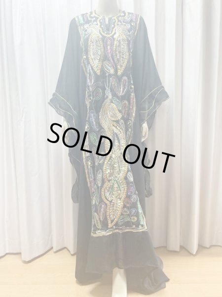 画像1: ピーコック柄ハリージドレス (1)