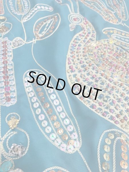 画像7: ピーコック柄ハリージドレス (7)