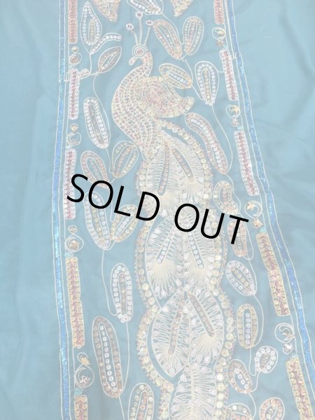 画像6: ピーコック柄ハリージドレス (6)